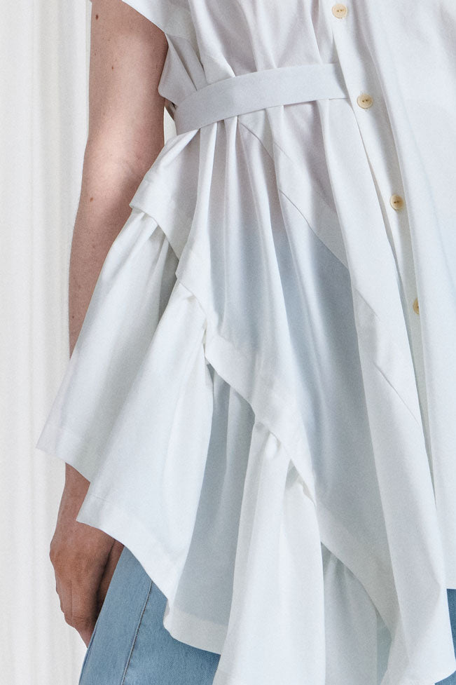 The Cascade Shirt in White Cotton Poplin – palmer//harding