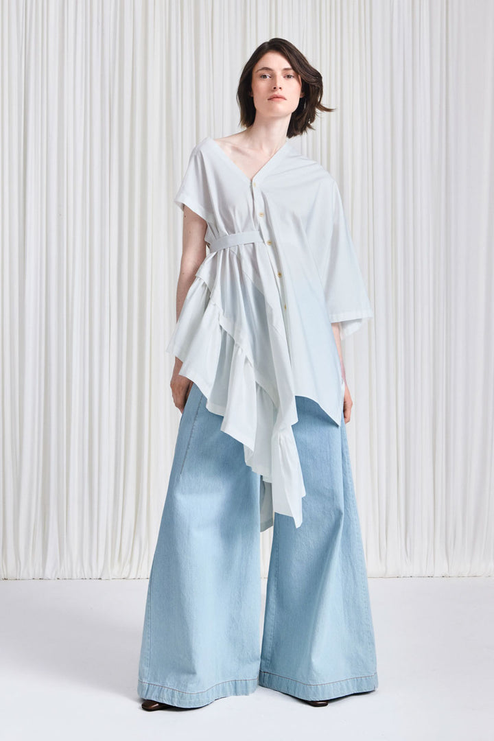 The Cascade Shirt in White Cotton Poplin – palmer//harding