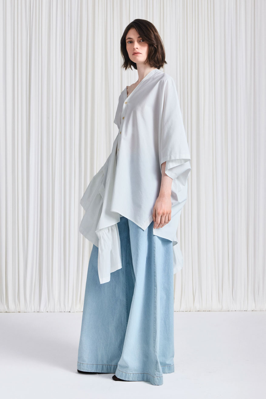 The Cascade Shirt in White Cotton Poplin – palmer//harding