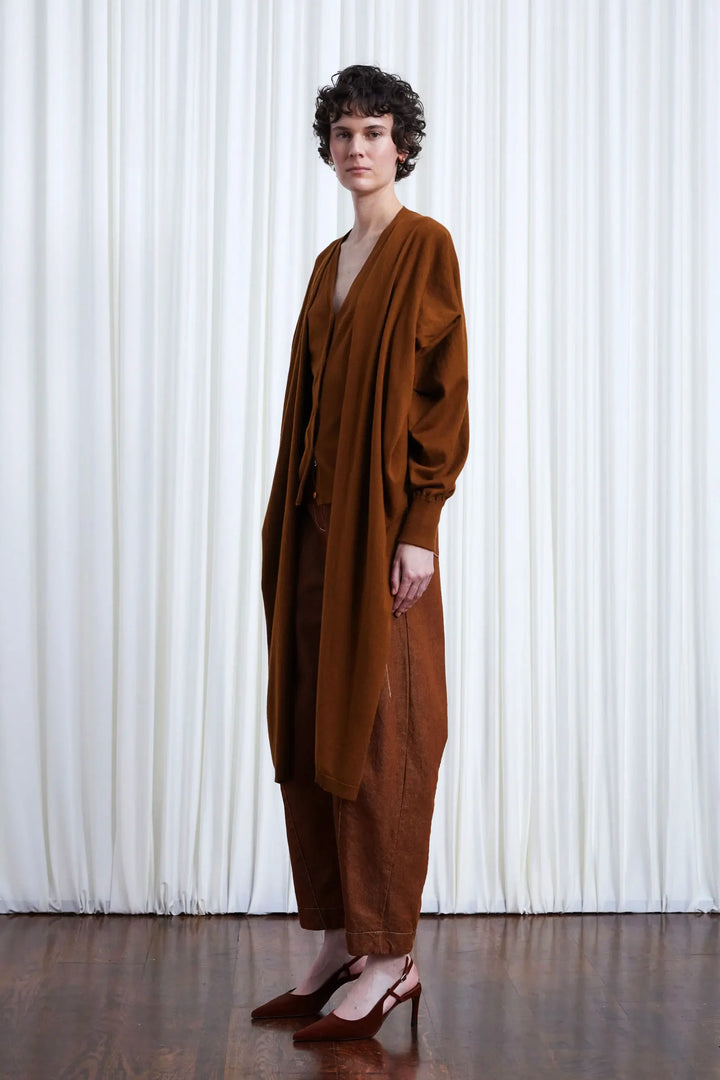 The In Your Arms Cardigan in Tobacco Cotton Cashmere – palmer//harding