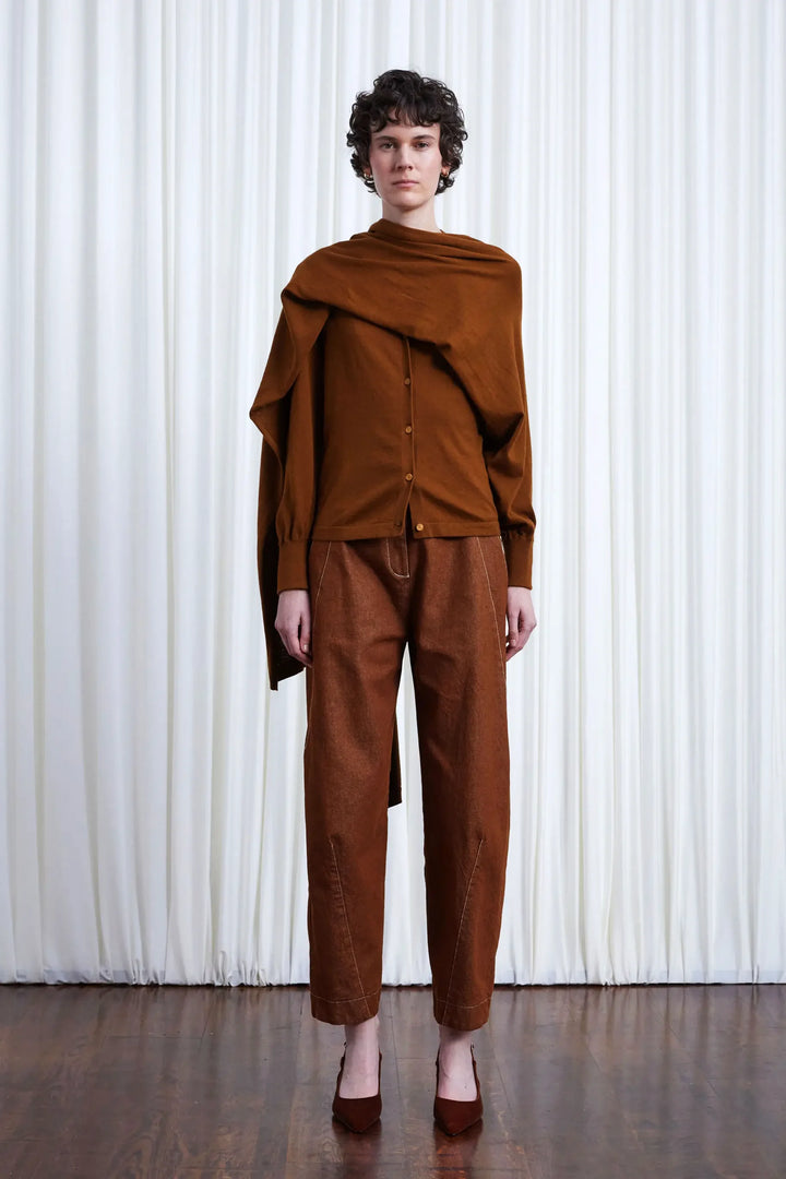 The In Your Arms Cardigan in Tobacco Cotton Cashmere – palmer//harding