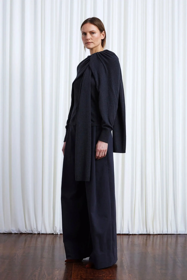 The In Your Arms Cardigan in Charcoal Cotton Cashmere – palmer//harding