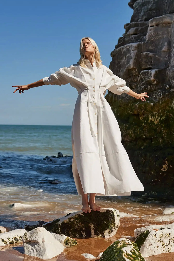 The Vessel Dress in White Cotton – palmer//harding