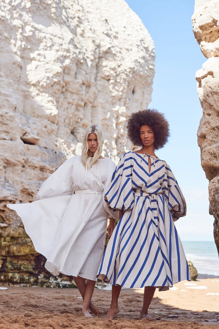 The Sonnet Dress in White Linen Blend – palmer//harding