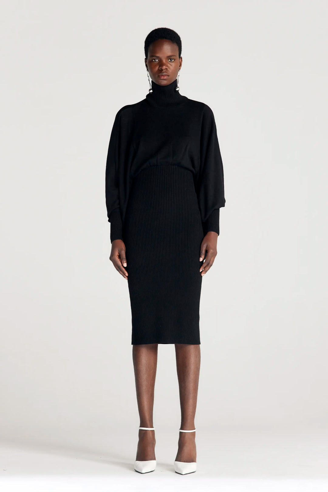 The Resolute Dress in Black Merino Knit – palmer//harding