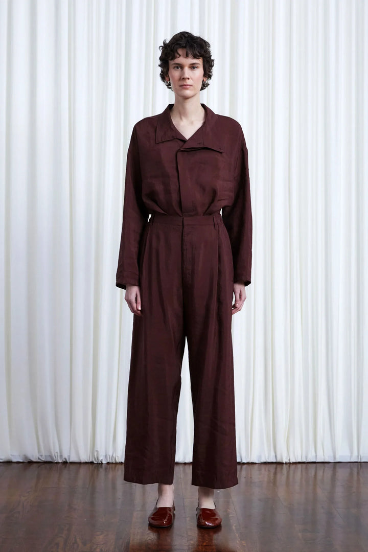 The Sanctuary Trousers in Oxblood Habotai Silk – palmer//harding