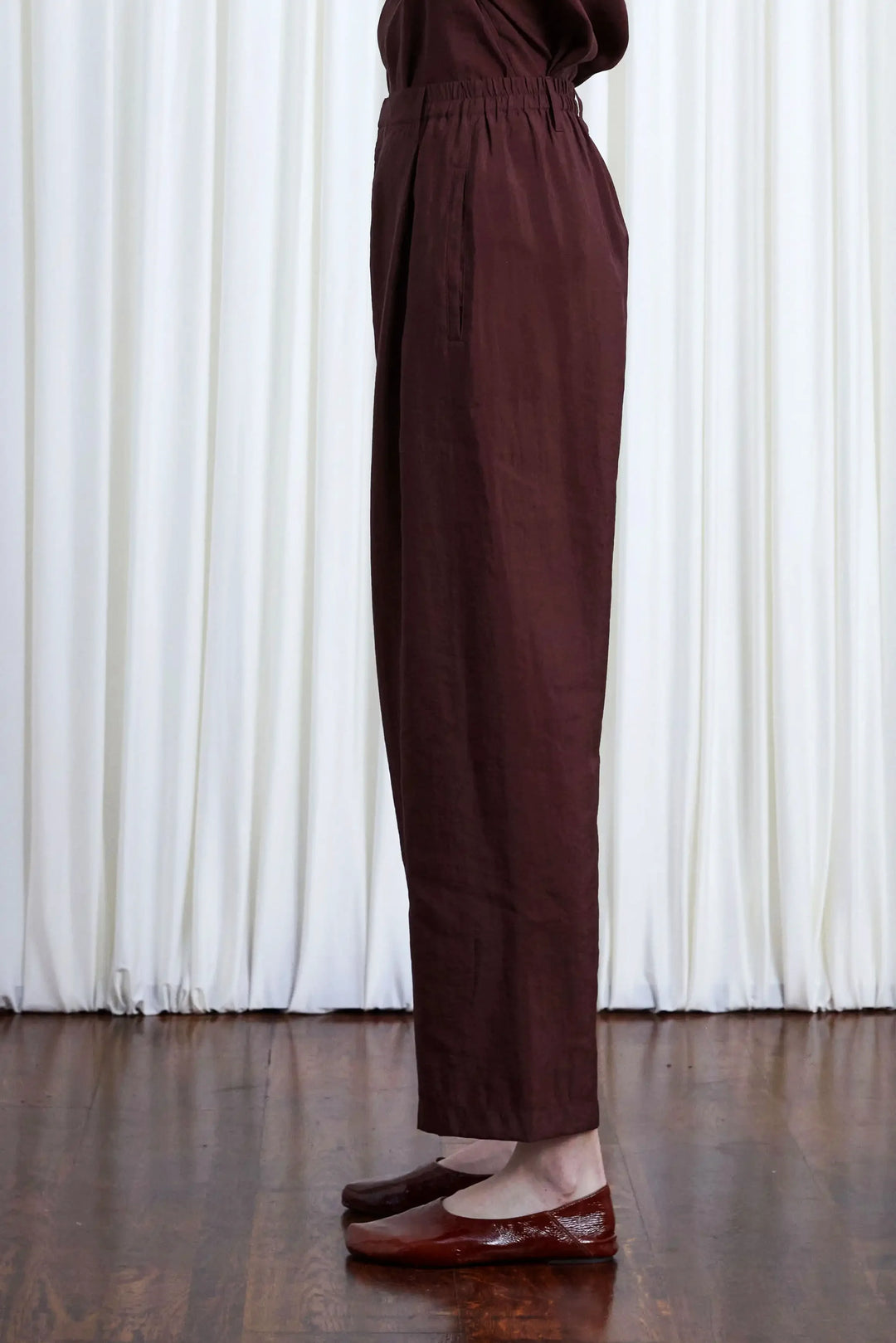 The Sanctuary Trousers in Oxblood Habotai Silk – palmer//harding