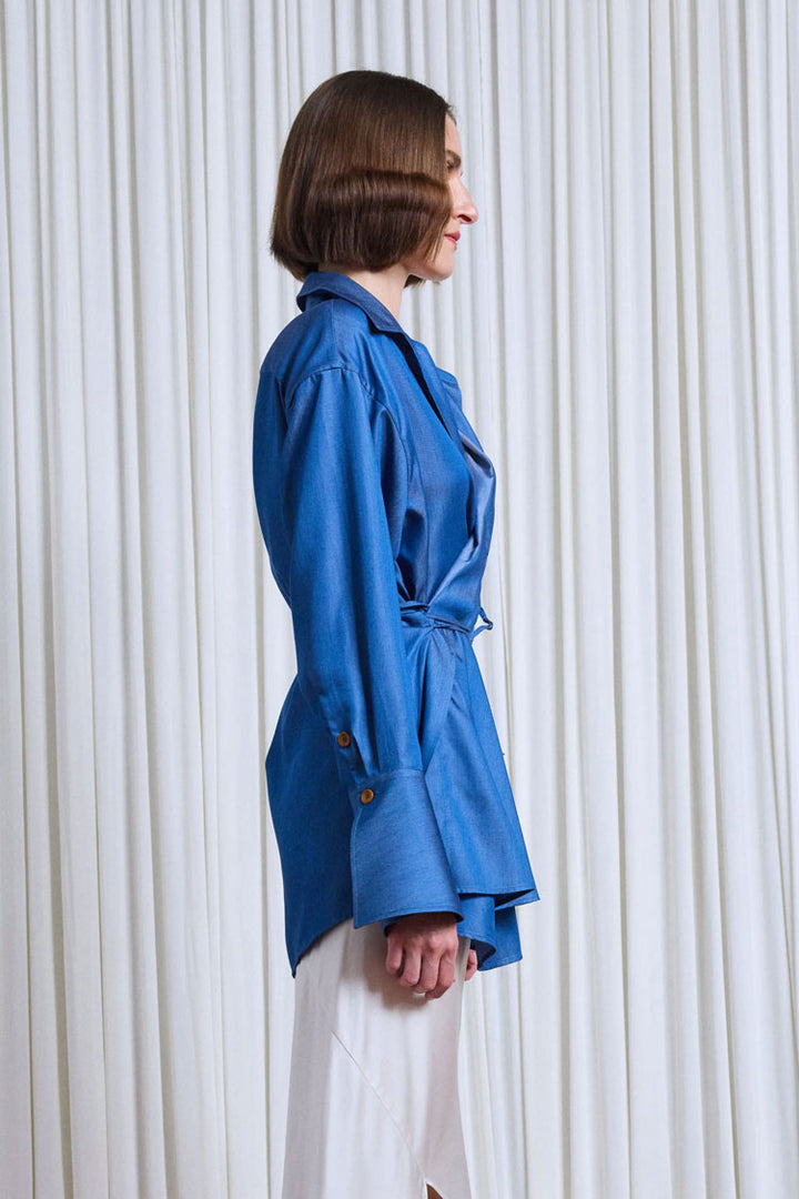 The Drift Shirt in Indigo Lyocell Denim – palmer//harding