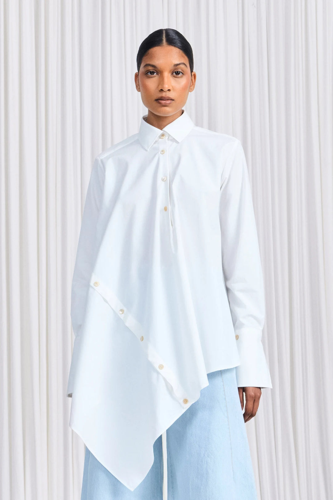 The Sonder Shirt in White Cotton Poplin – palmer//harding