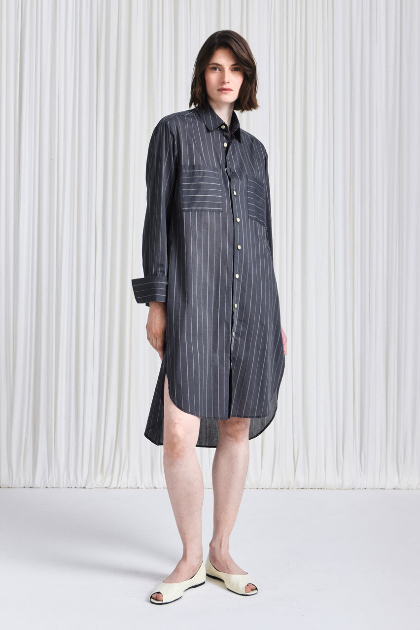 The Ease Shirt in Grey Cotton Voile – palmer//harding