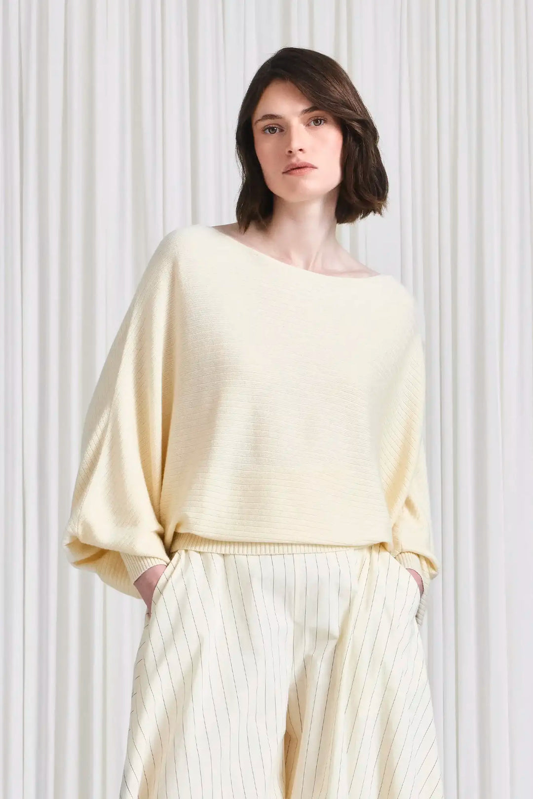 The Hazy Jumper in Cream Merino Wool Blend – palmer//harding