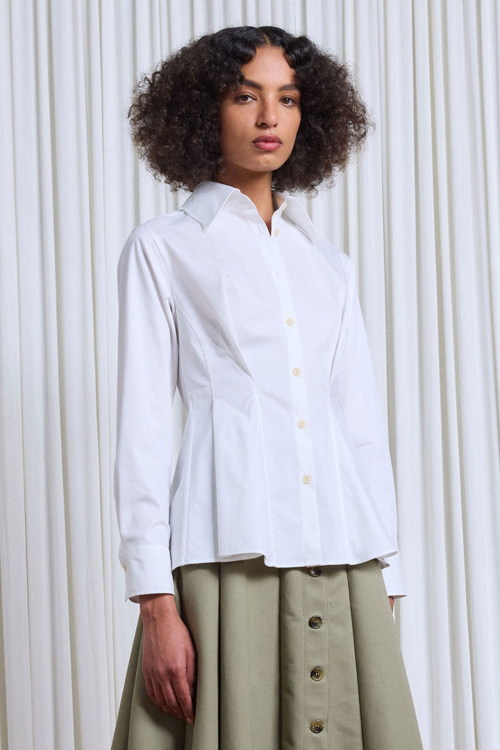 The Contour Shirt in White Cotton Poplin – palmer//harding